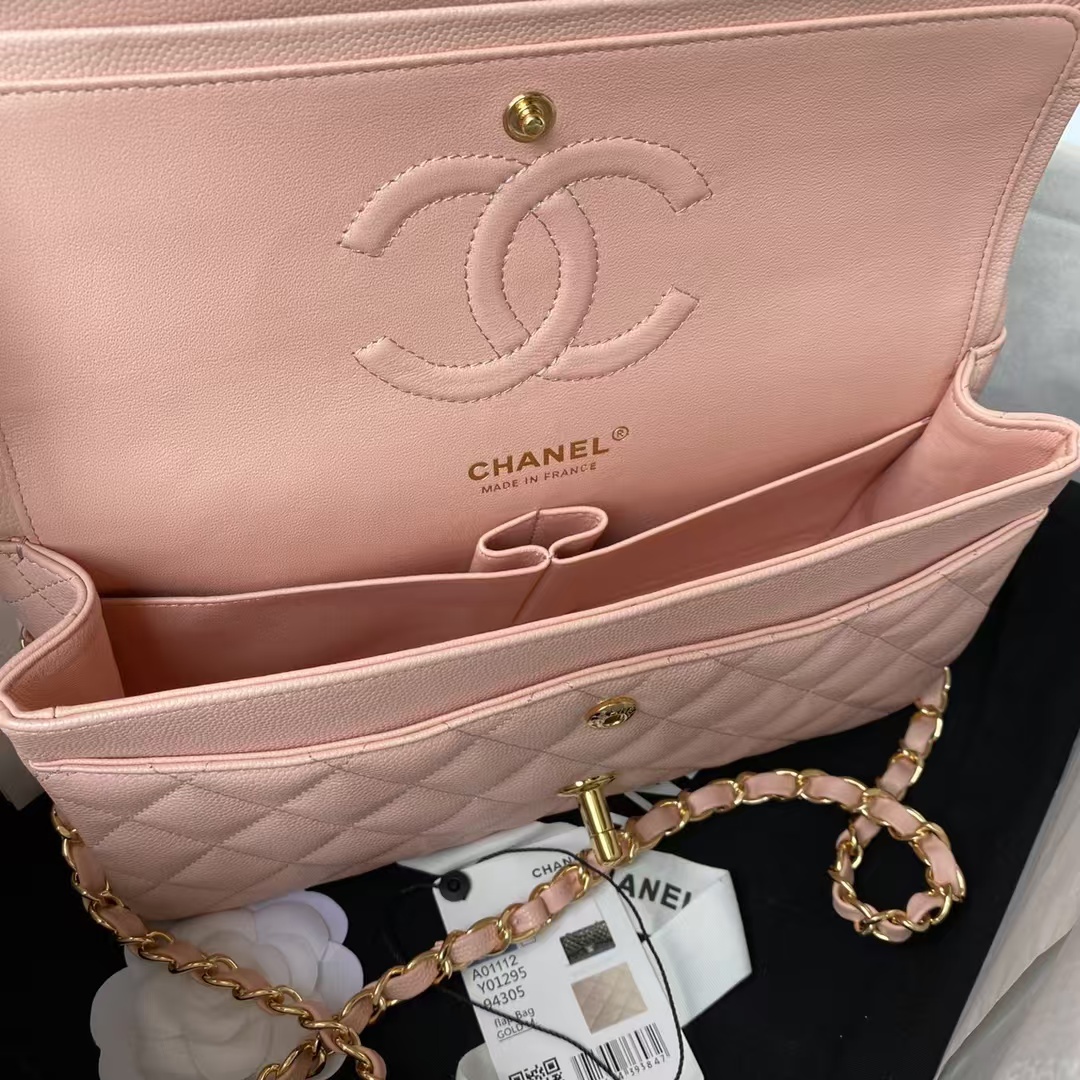 Replicate Chanel Classic 11.12 Handbag Caviar Gold Hardware(1:1 replica)