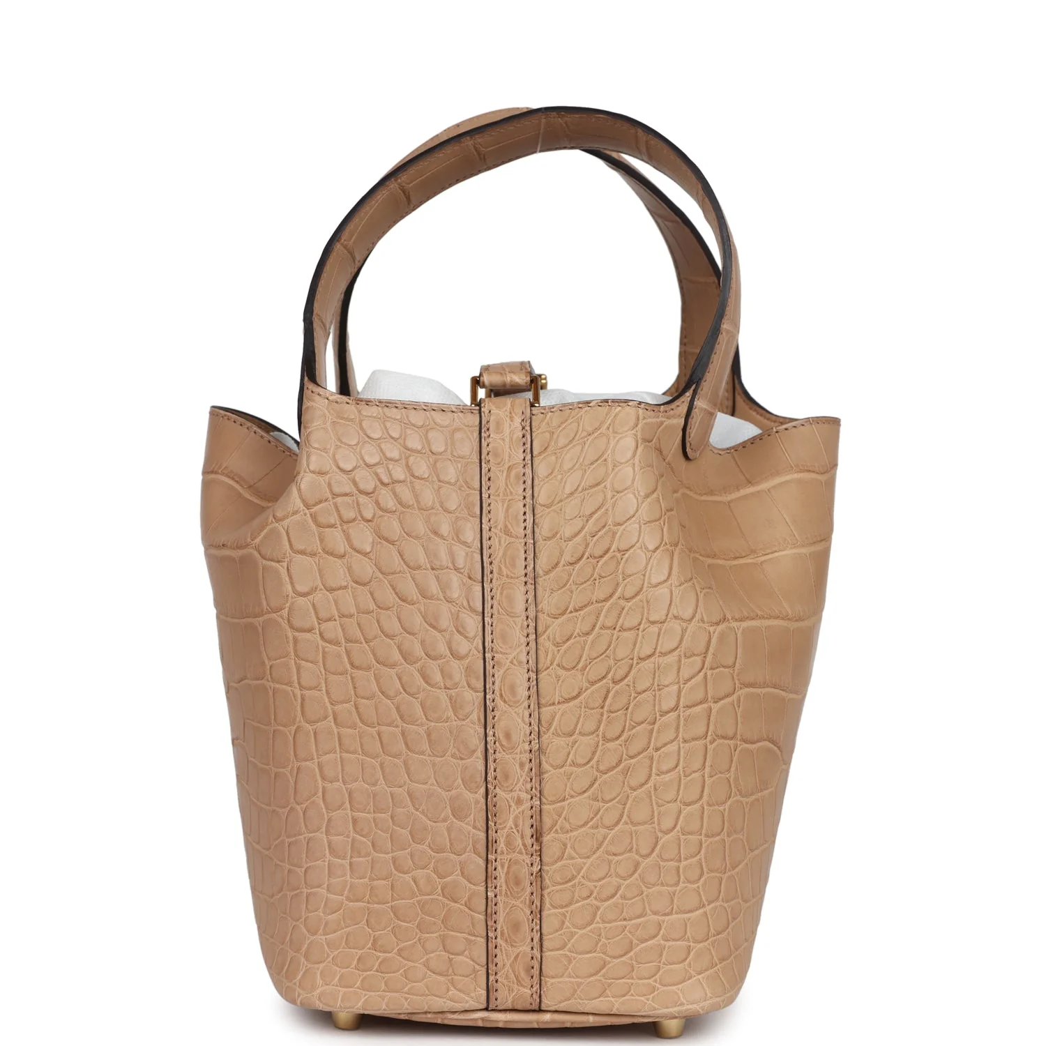 Replicate Hermes Picotin Lock 18 Chai Matte Alligator Gold Hardware(1:1 replica)