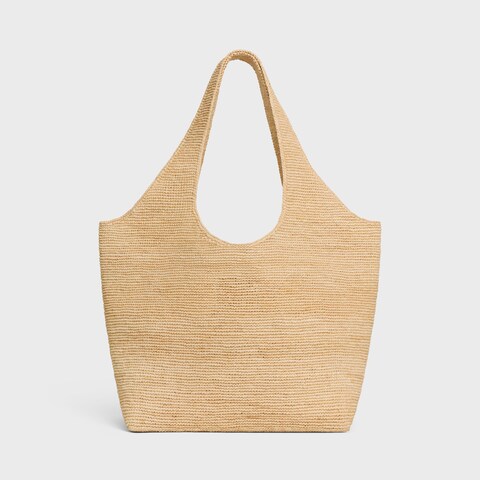 Replicate Celine Classic Panier Shopper Cabas IN RAFFIA AND CALFSKIN(1:1 replica)