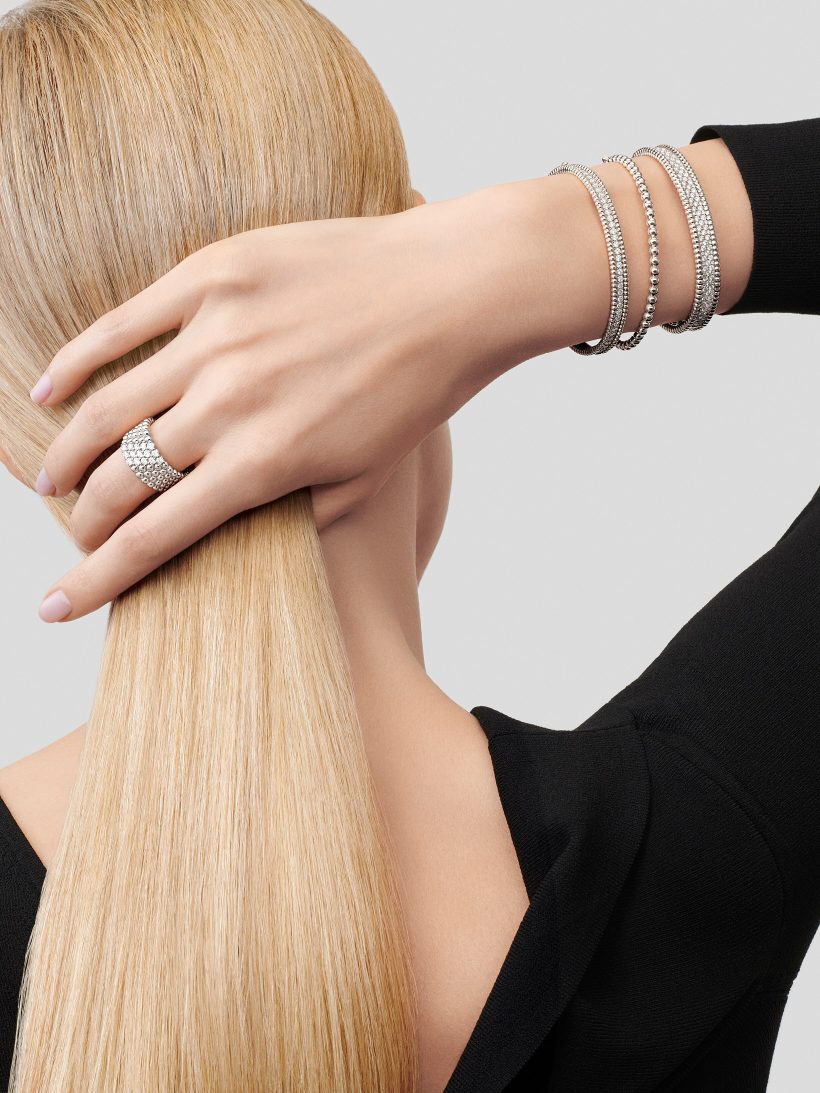 Replicate Perlée pearls of gold bracelet, medium model(1:1 replica)