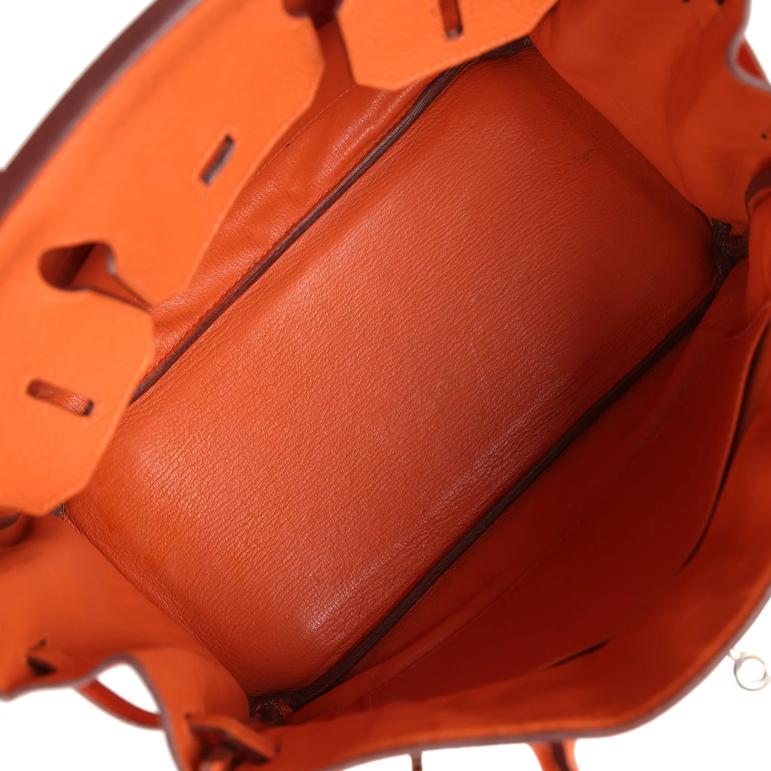 Replicate Hermes Birkin 30 Orange Togo Palladium Hardware(1:1 replica)
