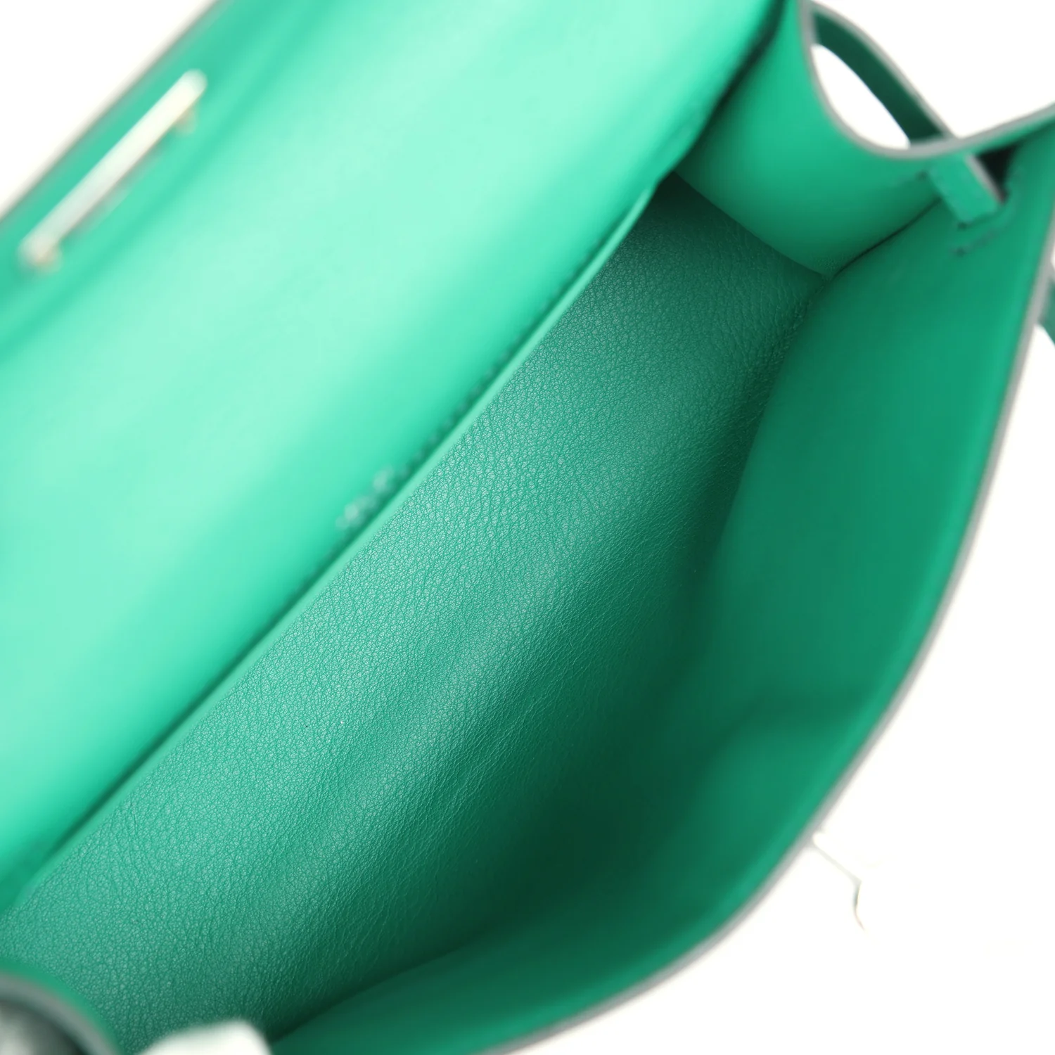 Replicate Hermes Kelly Pochette Vert Vertigo Swift Palladium Hardware(1:1 replica)