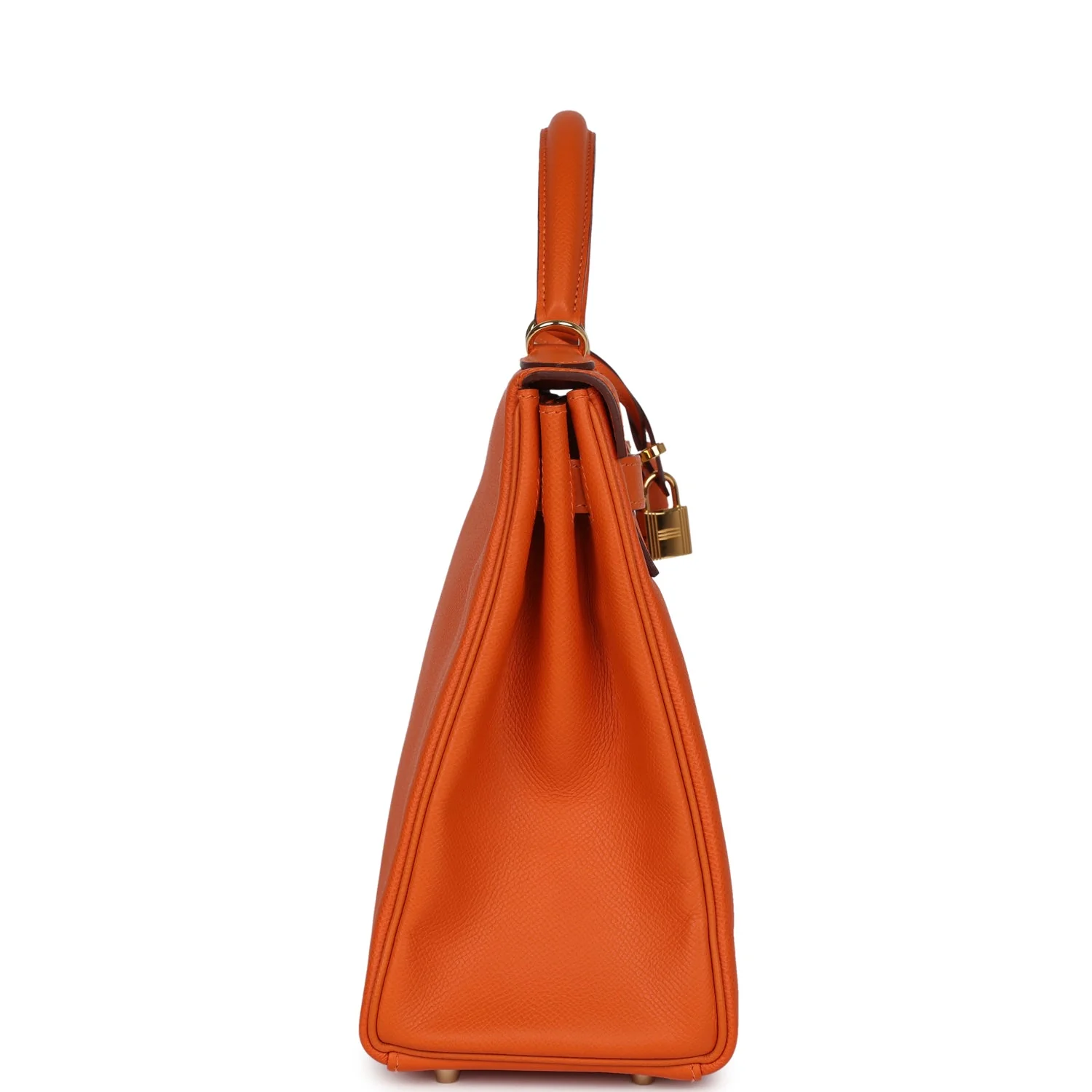 Replicate Hermes Kelly Retourne 32 Orange H Epsom Gold Hardware(1:1 replica)