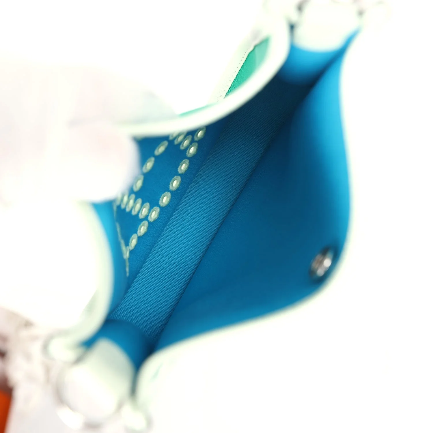 Replicate Hermes Neo Evelyne TPM Menthe Officier Canvas and Vert Fizz Swift Palladium Hardware(1:1 replica)