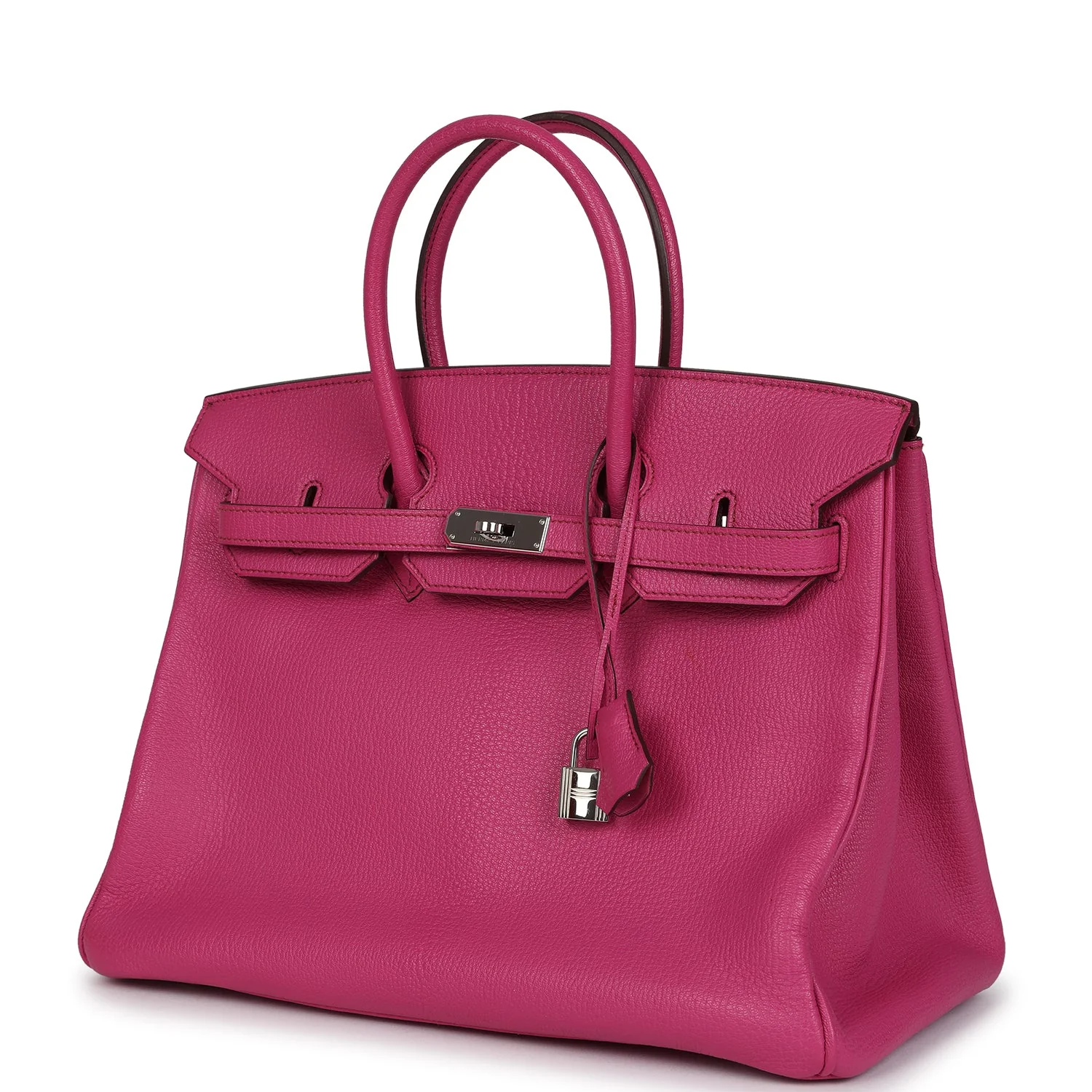 Replicate Hermes Birkin 35 Rose Shocking Chevre Mysore Palladium Hardware(1:1 replica)