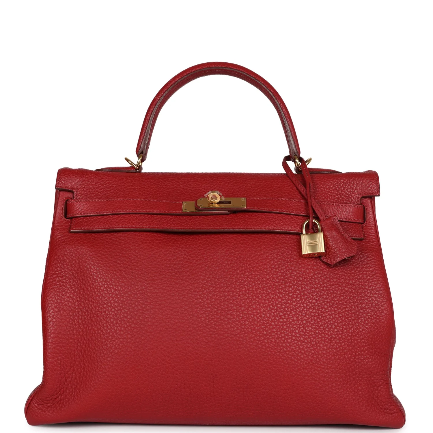 Replicate Hermes Kelly 35 Rouge Garance Clemence Gold Hardware(1:1 replica)