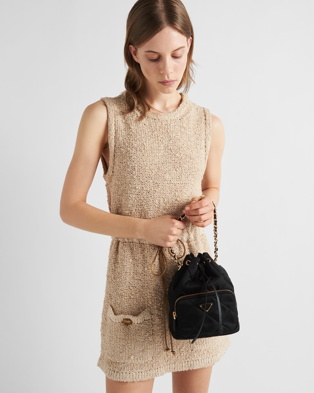 Replicate Prada Re-Edition 1995 Chaîne Re-Nylon Shoulder Bag(1:1 replica)