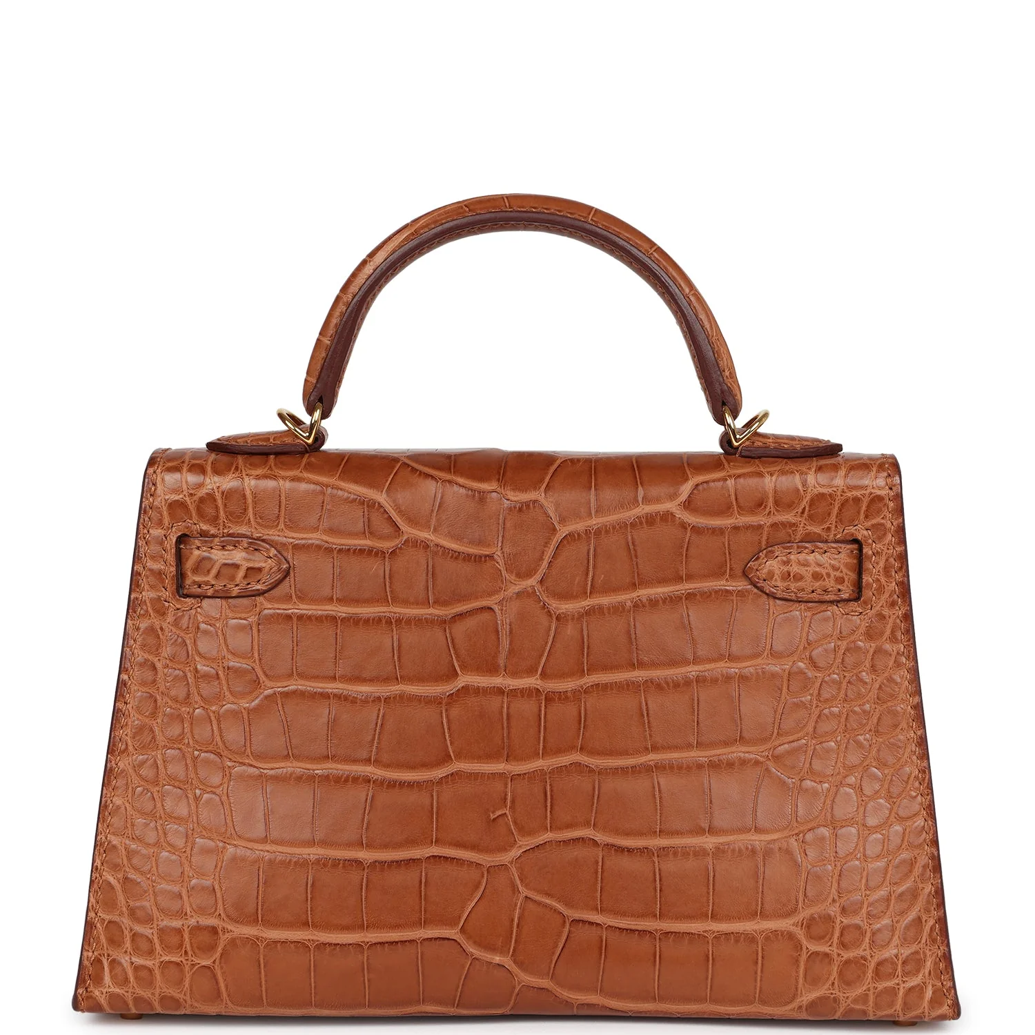 Replicate Hermes Kelly Sellier 20 Gold Matte Alligator Gold Hardware(1:1 replica)