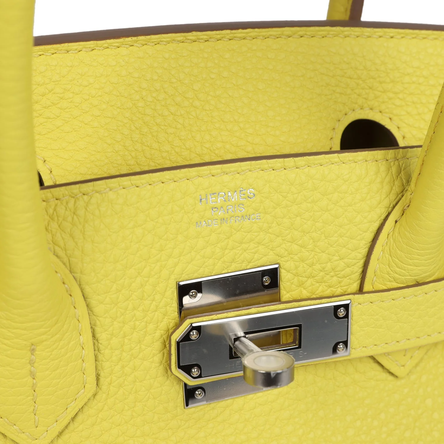 Replicate Hermes Birkin 30 Lime Clemence Palladium Hardware(1:1 replica)