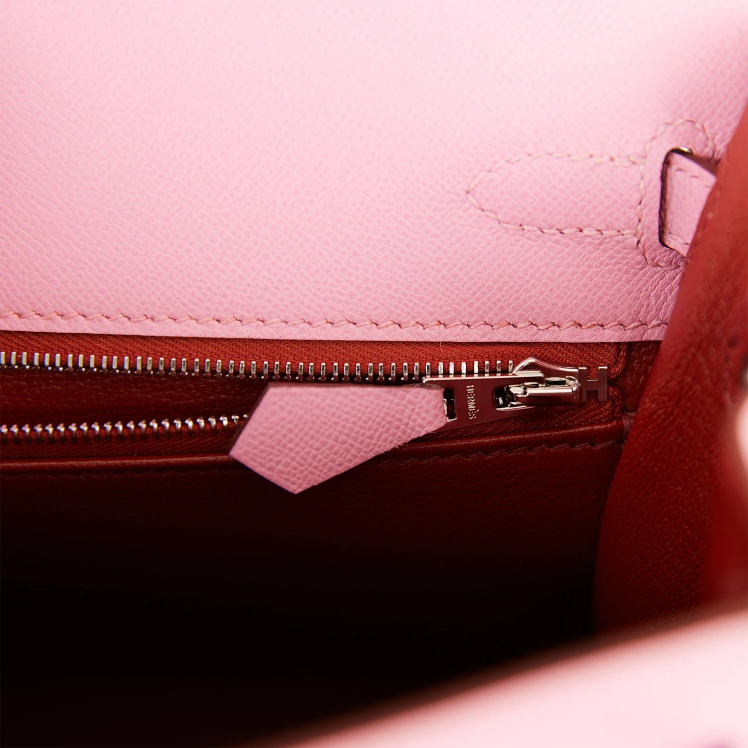 Replicate Hermes Kelly Sellier 25 Pink 5P Verso Madame Palladium Hardware(1:1 replica)