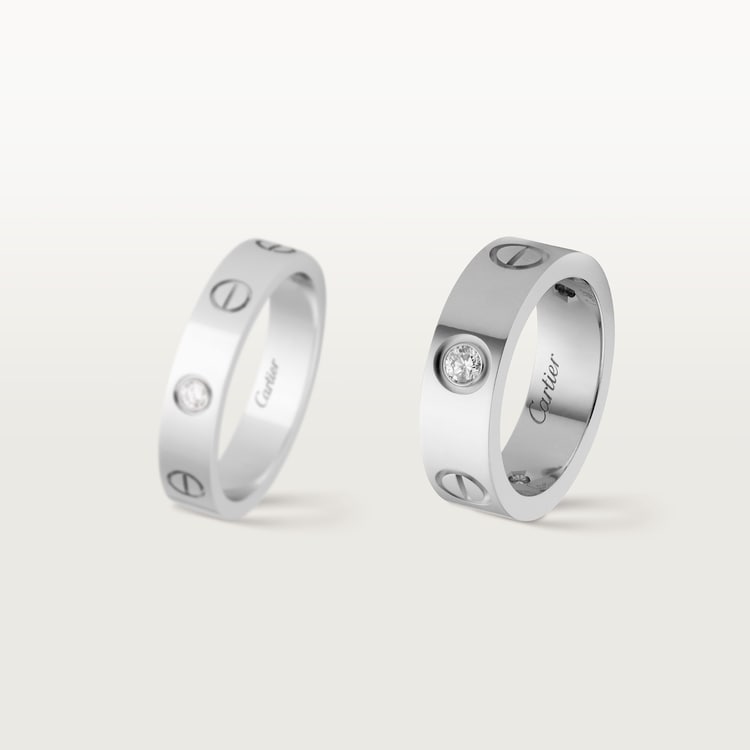 Replicate LOVE ring, classic model, 3 diamonds(1:1 replica)