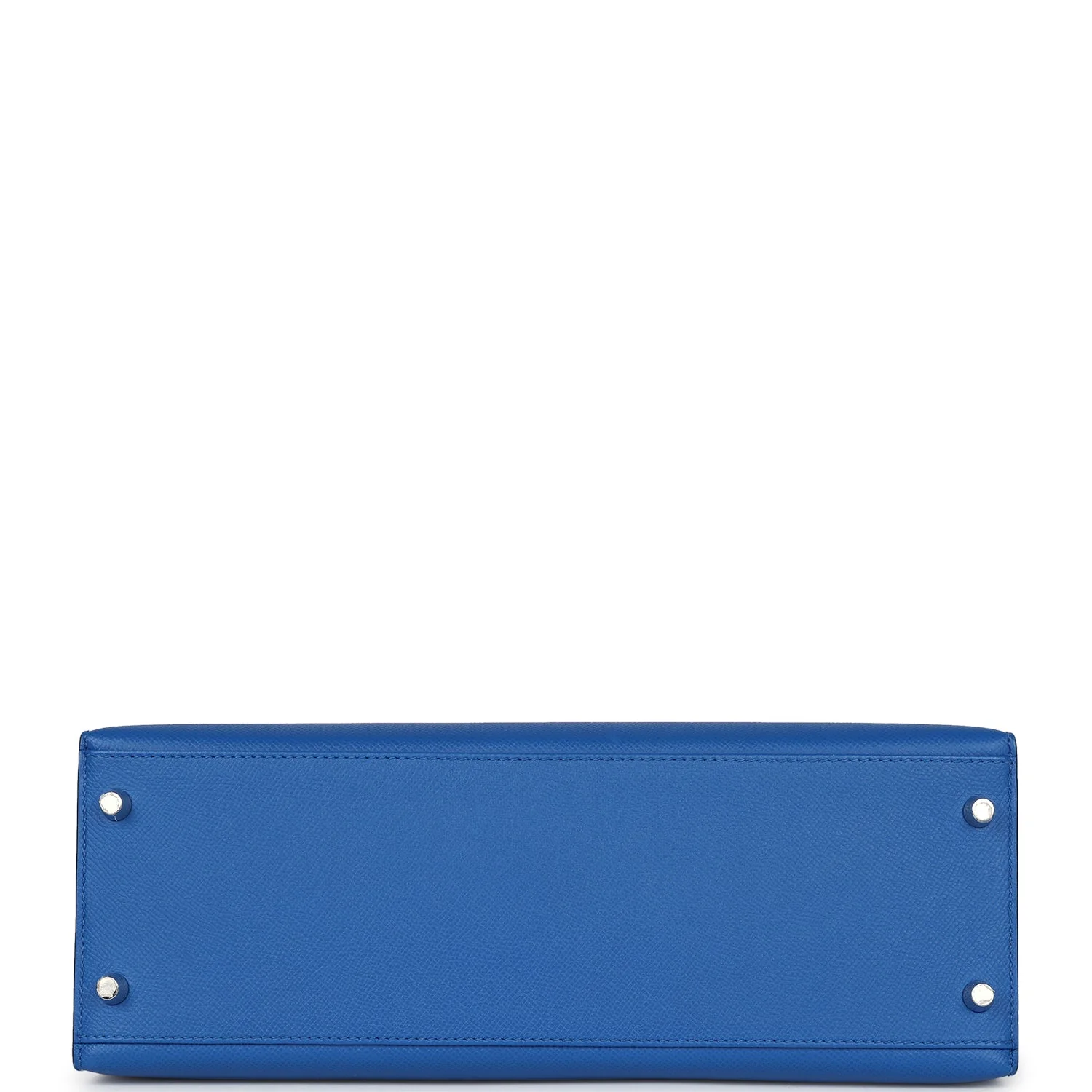 Replicate Hermes Kelly Sellier 32 Bleu France Epsom Palladium Hardware(1:1 replica)
