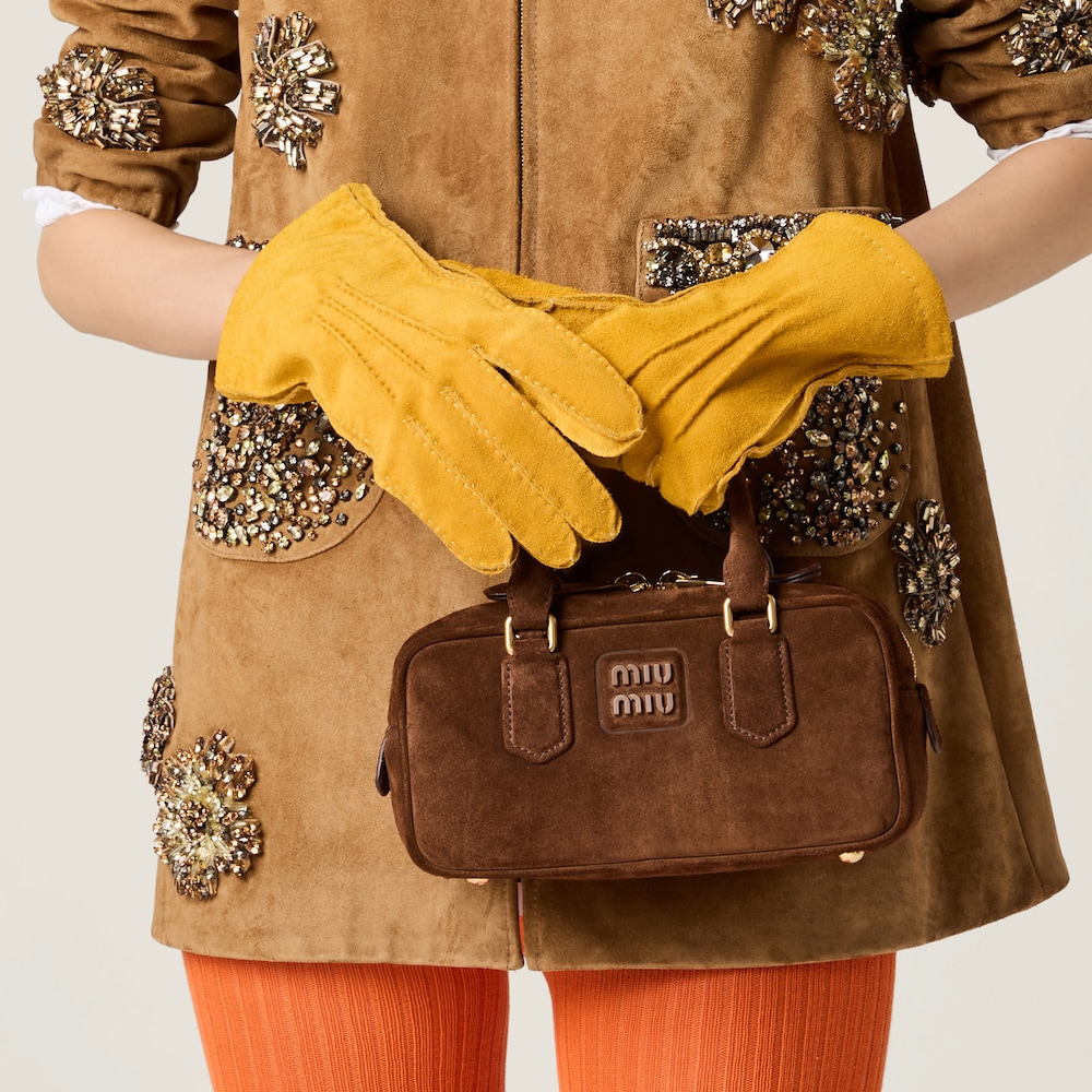 Replicate Arcadie padded suede top-handle bag(1:1 replica)