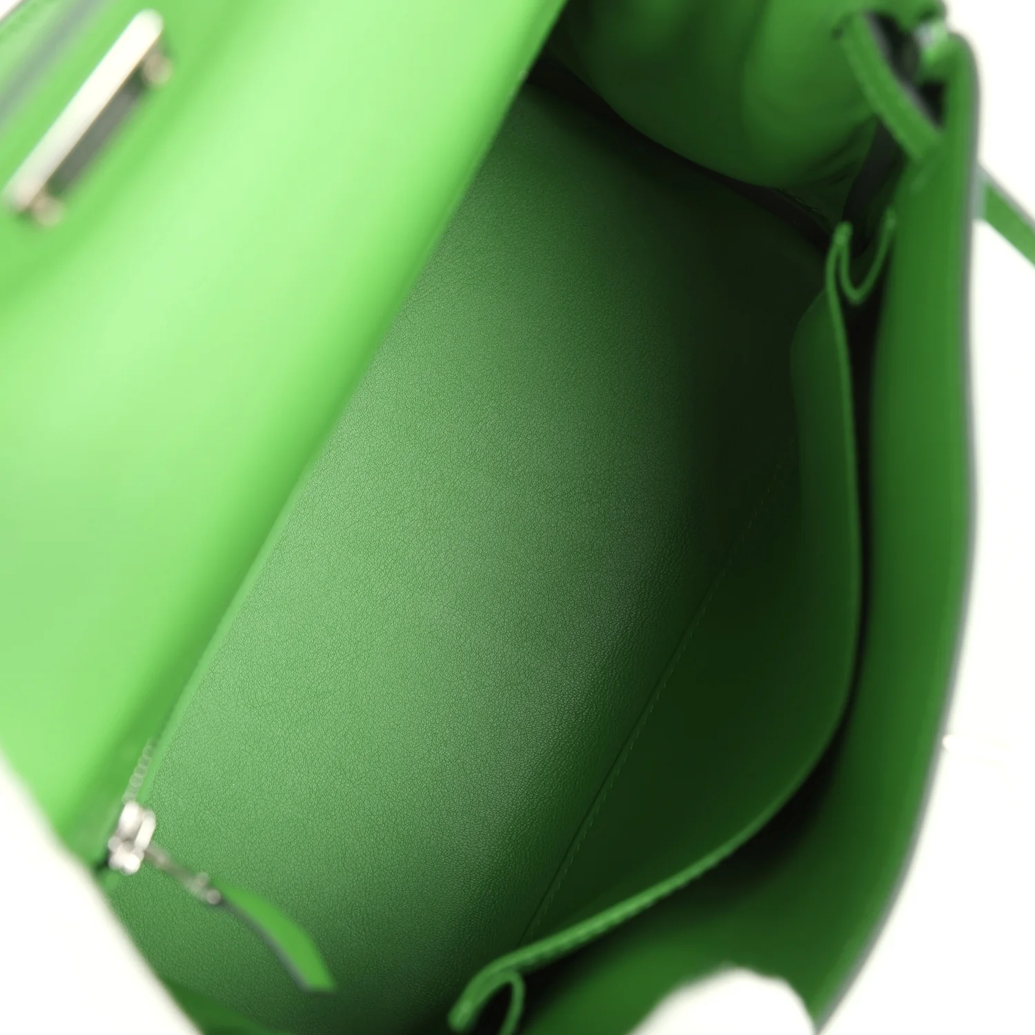 Replicate Hermes Kelly Retourne 25 Vert Yucca Swift Palladium Hardware(1:1 replica)