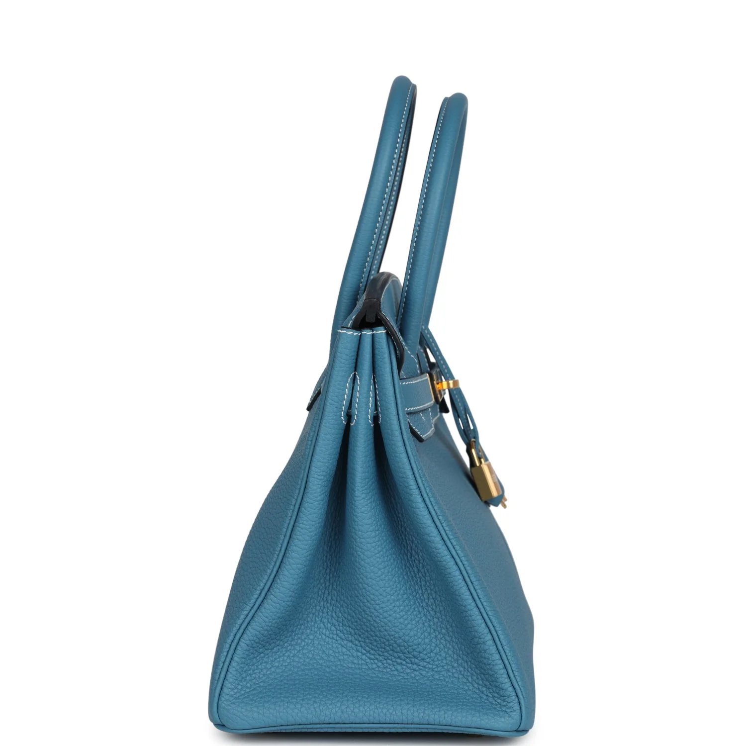 Replicate Hermes Birkin 30 Blue Jean Togo Gold Hardware(1:1 replica)