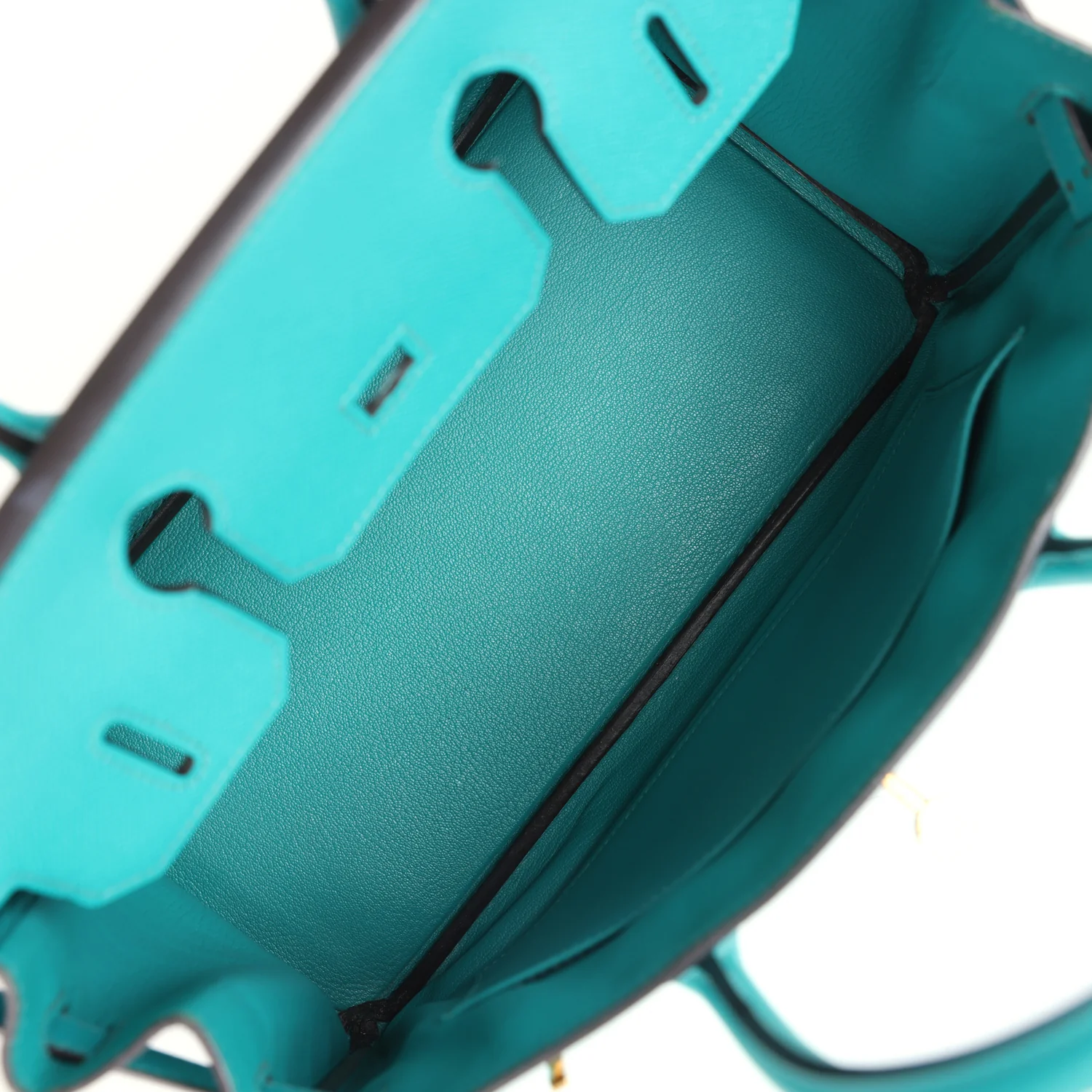 Replicate Hermes Birkin 30 Bleu Paon Epsom Gold Hardware(1:1 replica)