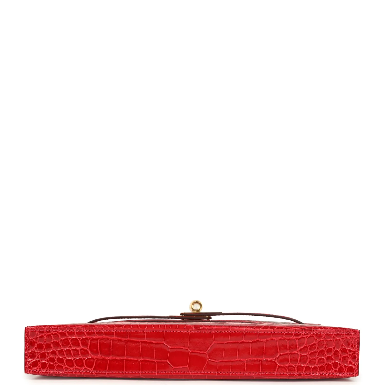 Replicate Hermes Kelly Elan Braise Shiny Porosus Crocodile Gold Hardware(1:1 replica)