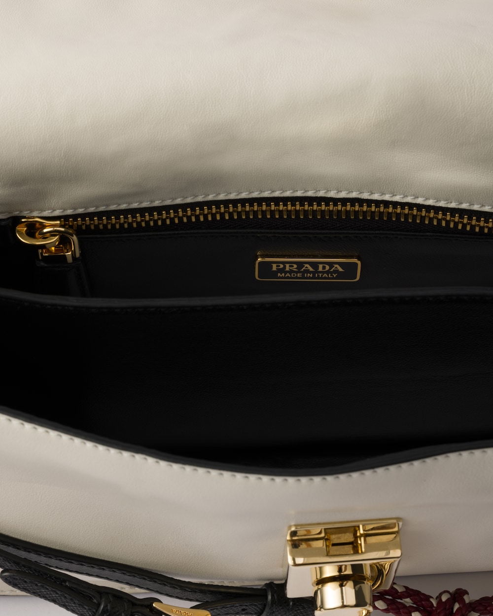 Replicate Prada Soft Sound Small Leather Shoulder Bag With Charms(1:1 replica)