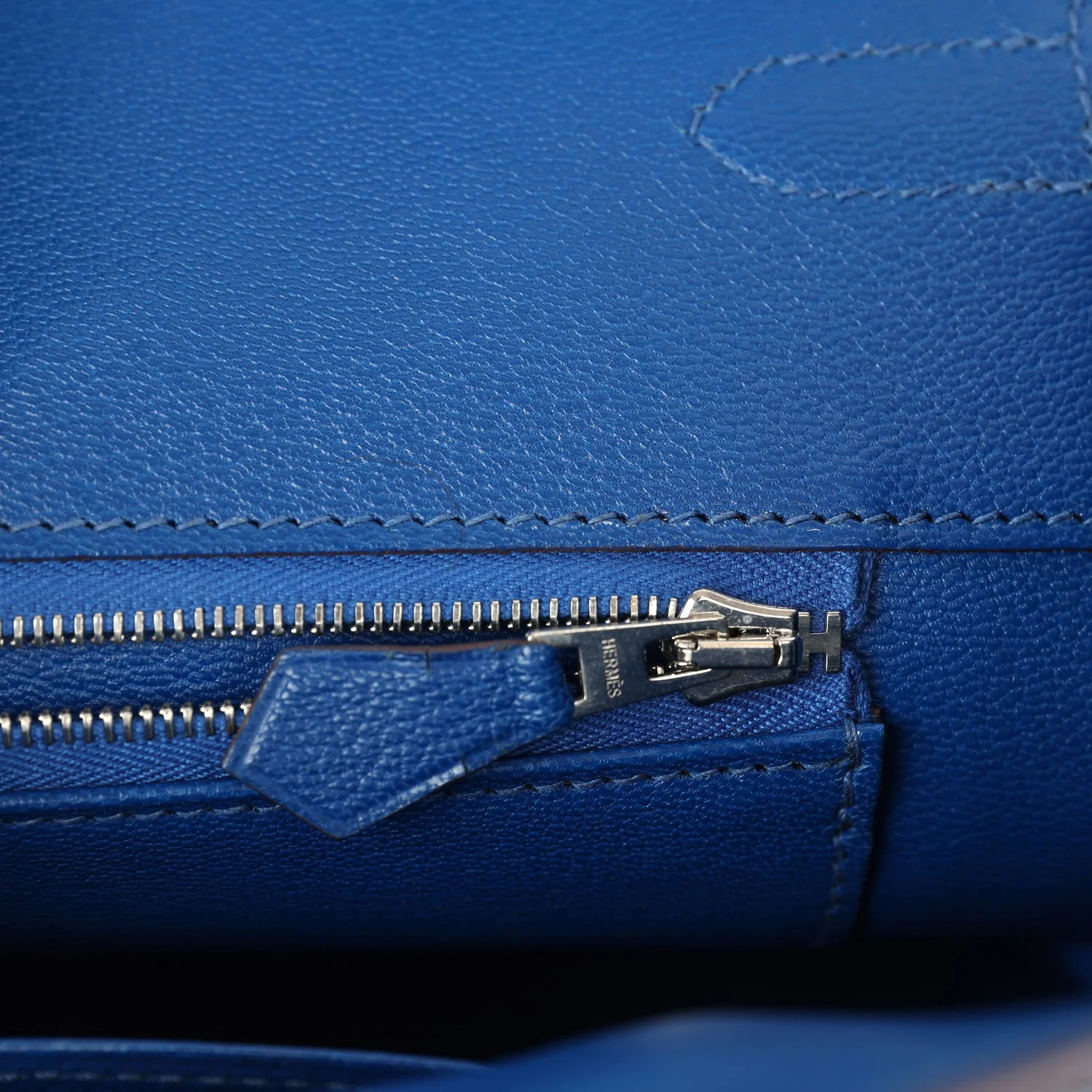 Replicate Hermes Birkin 35 Bleu Mykonos Shiny Porosus Crocodile Palladium Hardware(1:1 replica)
