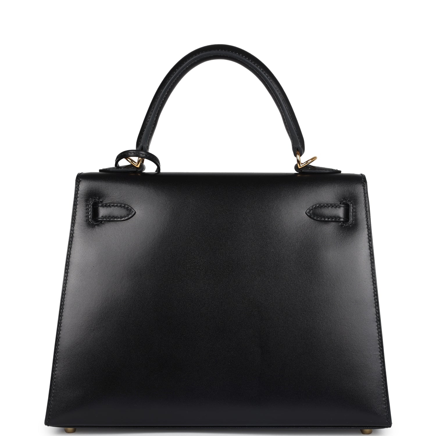 Replicate Hermes Kelly Sellier 25 Black Box Gold Hardware(1:1 replica)