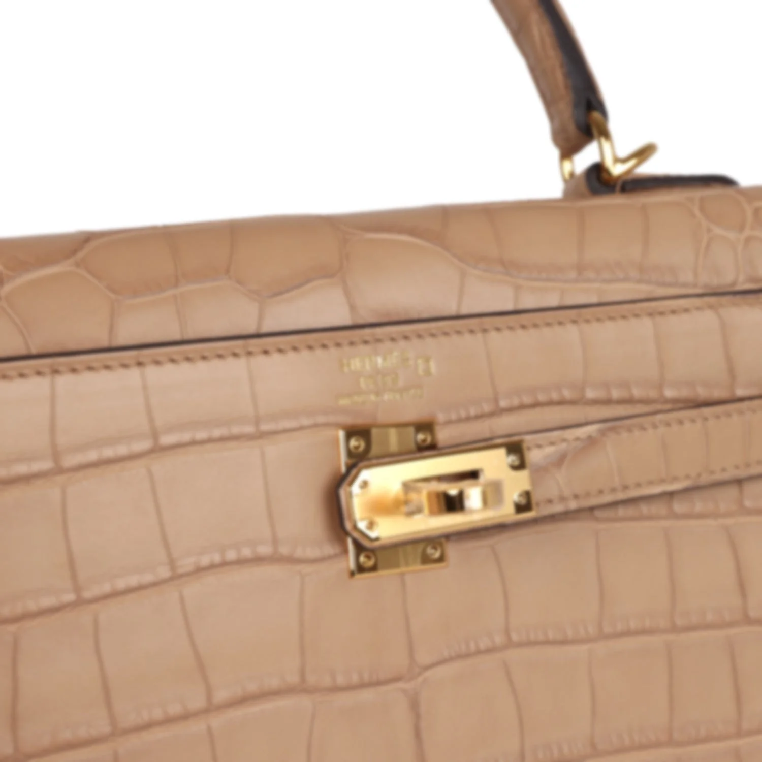Replicate Hermes Kelly Retourne 25 Chai Matte Alligator Gold Hardware(1:1 replica)