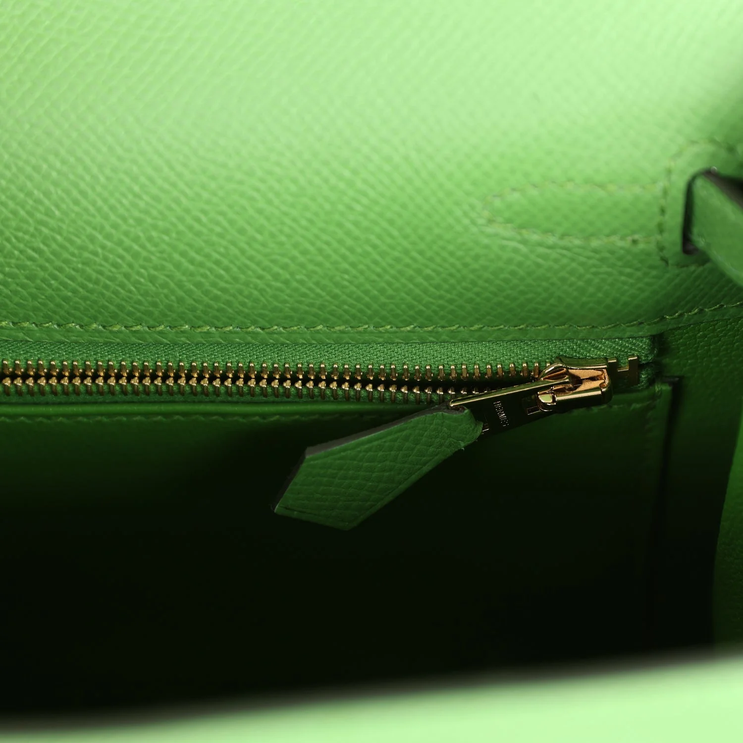 Replicate Hermes Kelly Sellier 25 Vert Yucca Epsom Gold Hardware(1:1 replica)