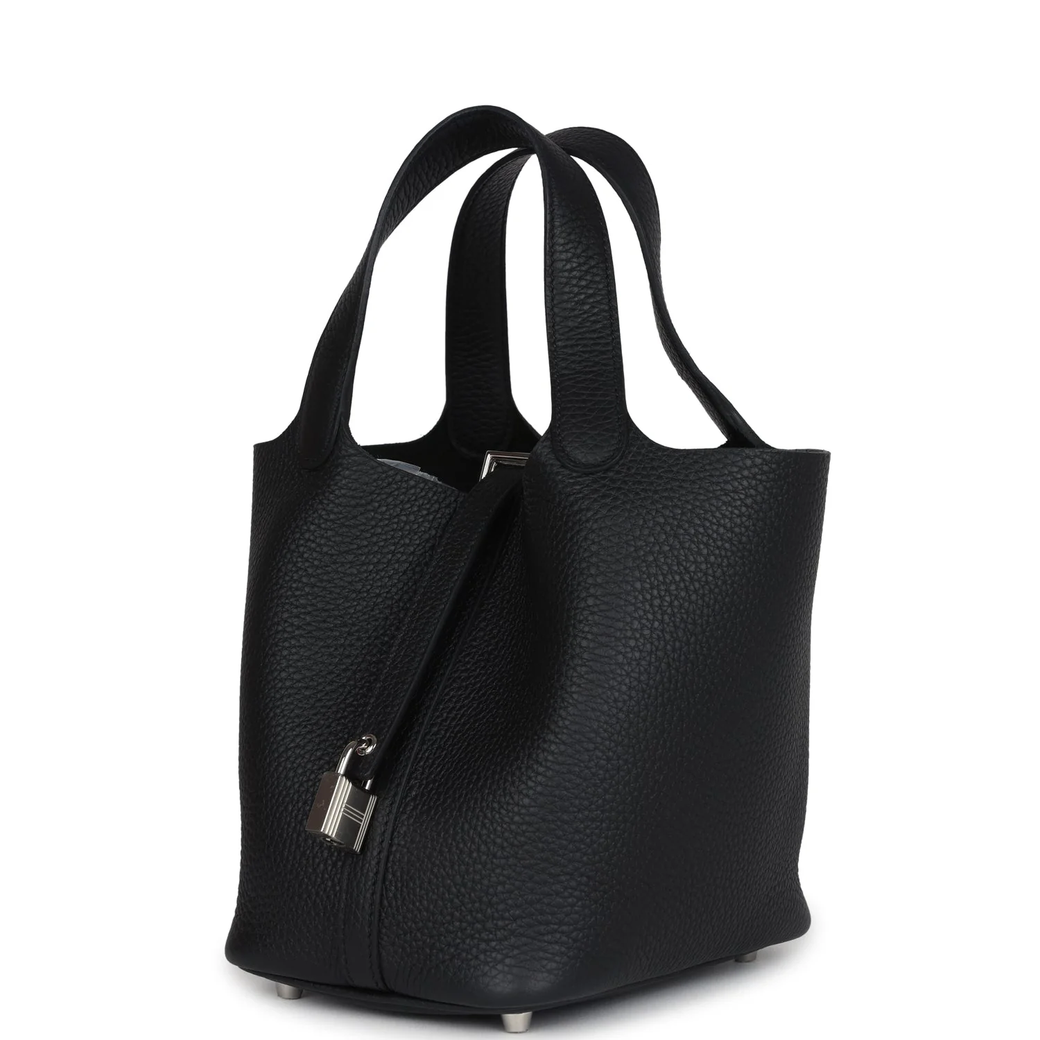 Replicate Hermes Picotin Lock 18 Black Clemence Palladium Hardware(1:1 replica)