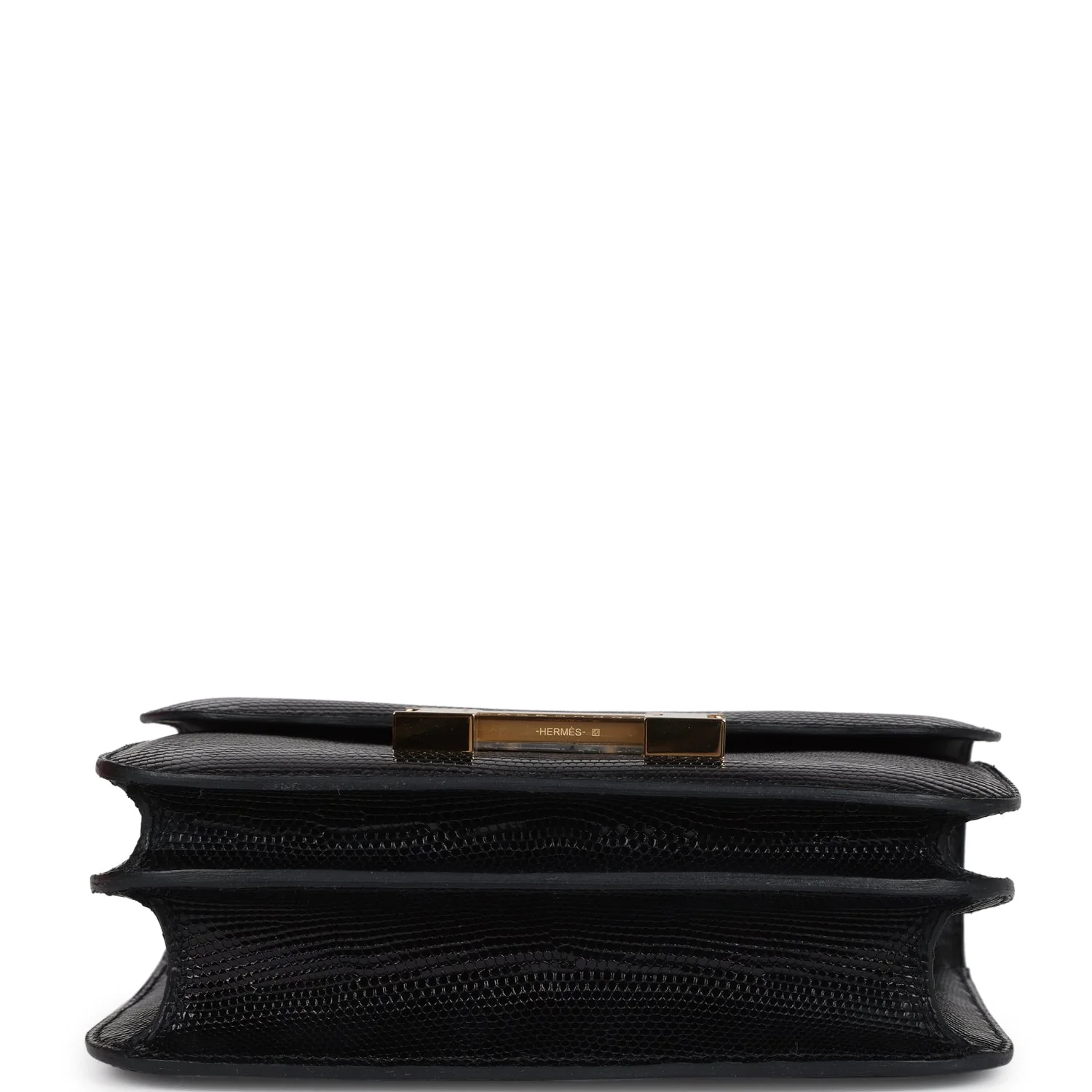 Replicate Hermes Constance 18 Black Varanus Niloticus Lizard Gold Hardware(1:1 replica)