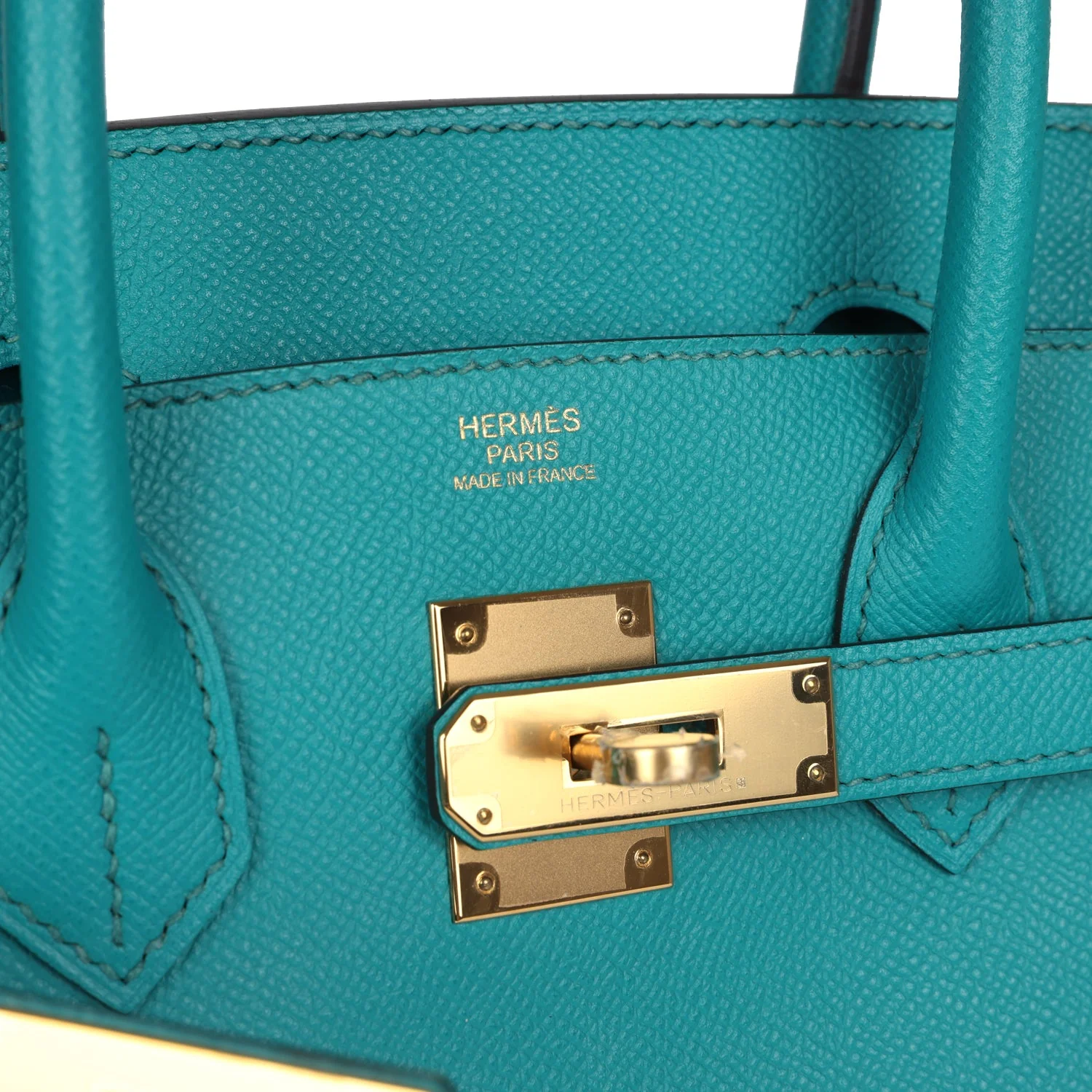 Replicate Hermes Birkin 30 Bleu Paon Epsom Gold Hardware(1:1 replica)