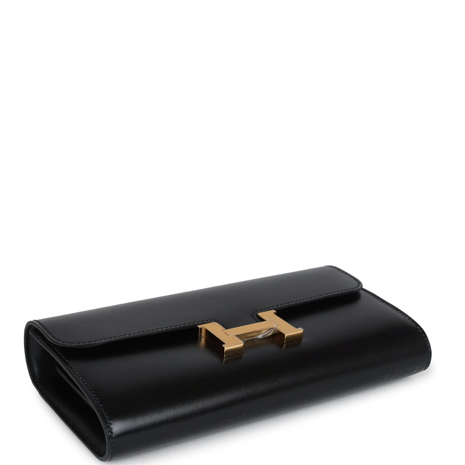Replicate Hermes Constance Wallet To Go Black Box Gold Hardware(1:1 replica)