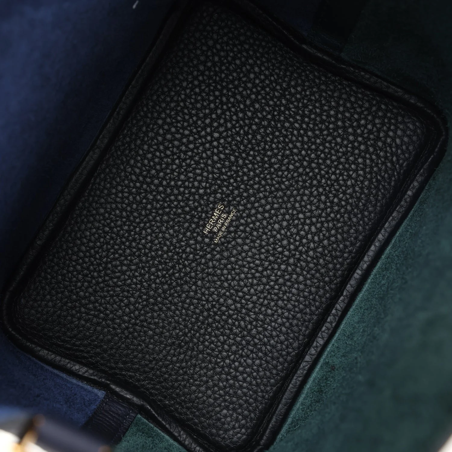 Replicate Hermes Picotin Lock 18 Casaque Bleu Nuit and Vert Cypress Clemence Gold Hardware(1:1 replica)