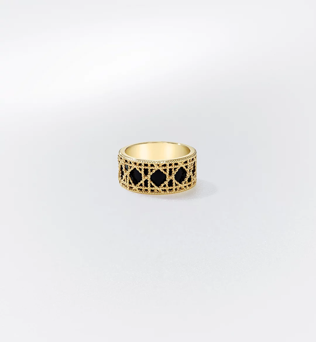 Replicate My Dior Ring Yellow Gold and Black Lacquer(1:1 replica)