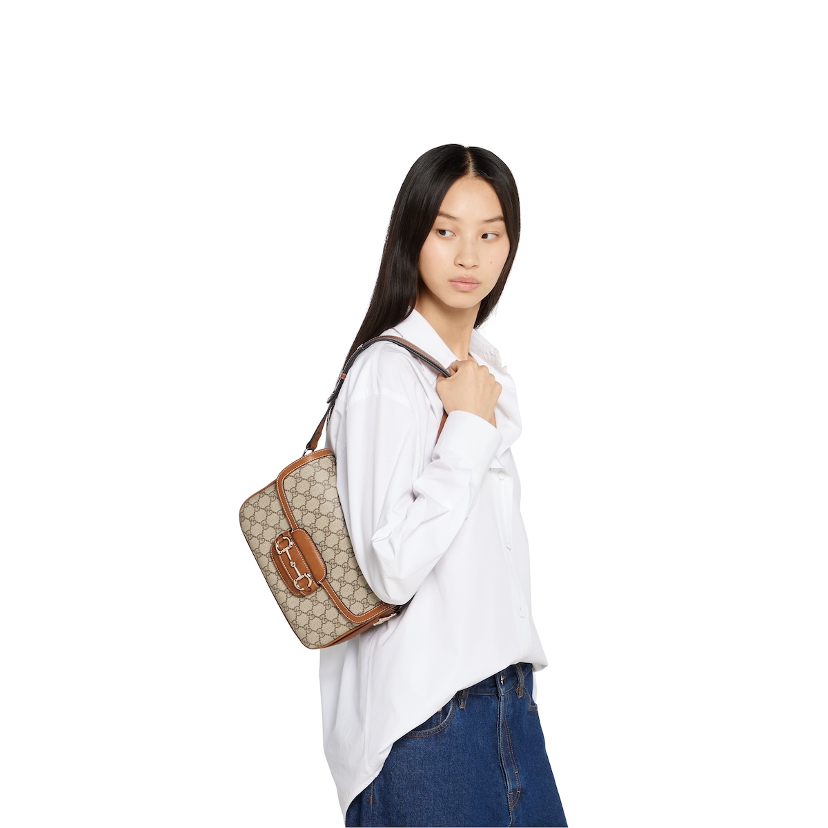 Replicate Gucci Horsebit 1955 Soft Medium Shoulder Bag(1:1 replica)