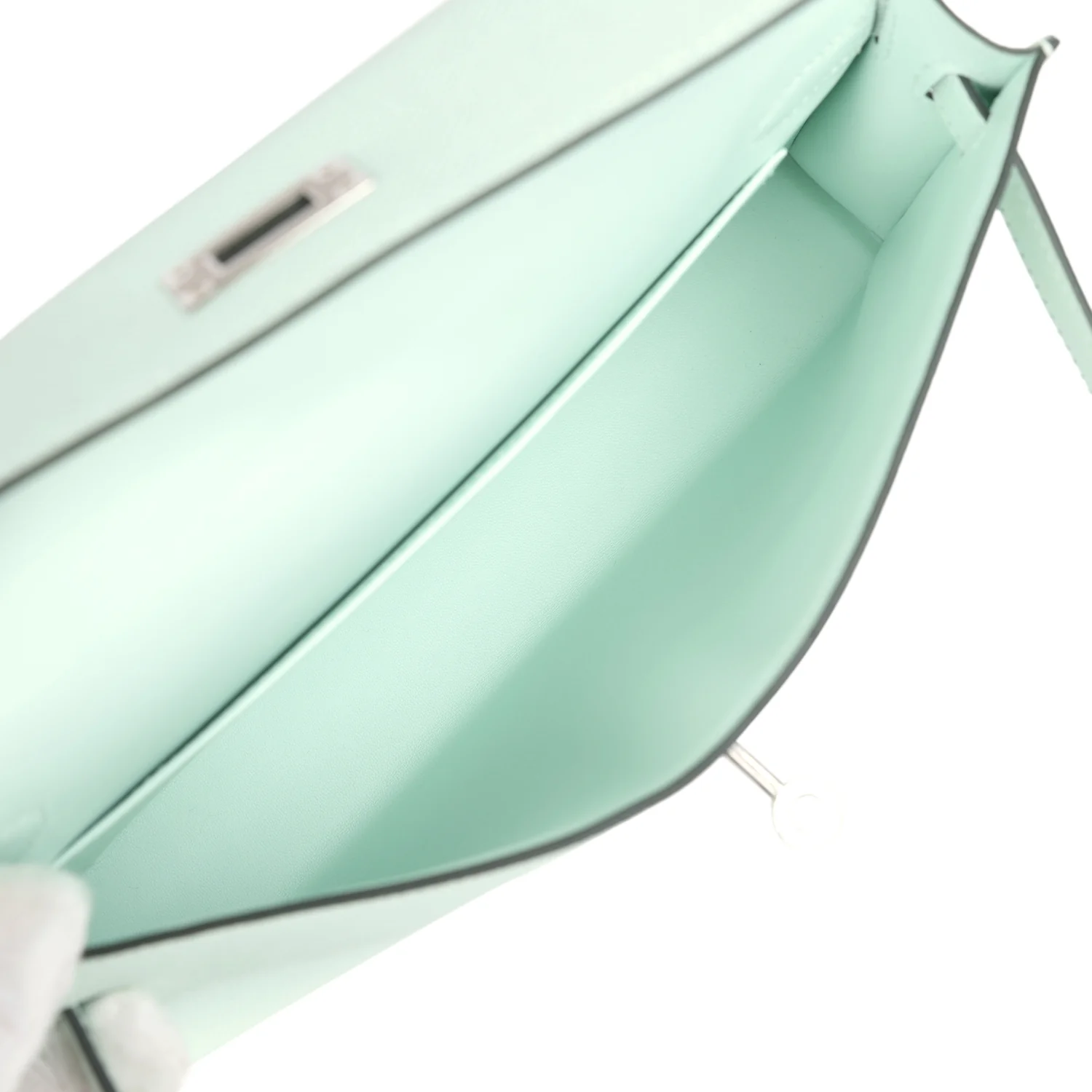 Replicate Hermes Kelly Elan Vert Peppermint Epsom Palladium Hardware(1:1 replica)