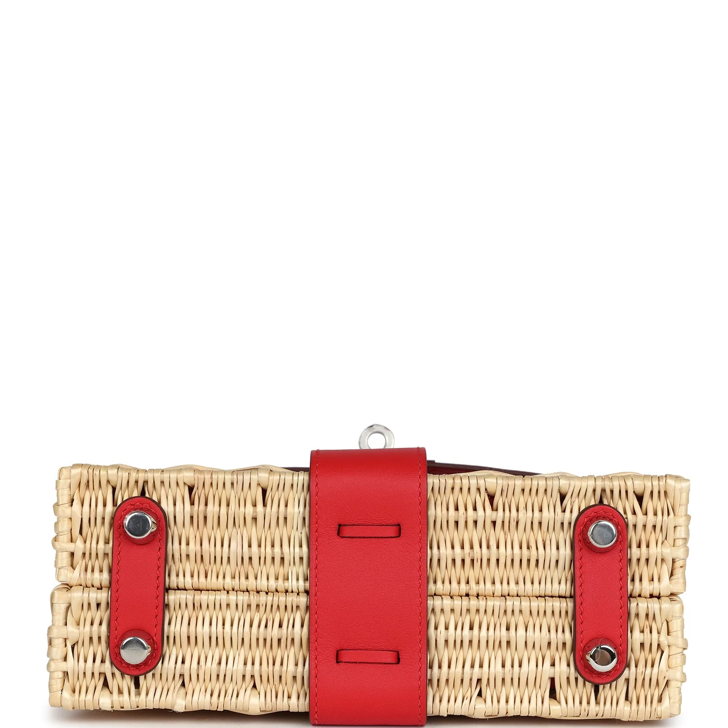 Replicate Hermes Mini Picnic Kelly 20 Rouge De Coeur Swift Palladium Hardware(1:1 replica)