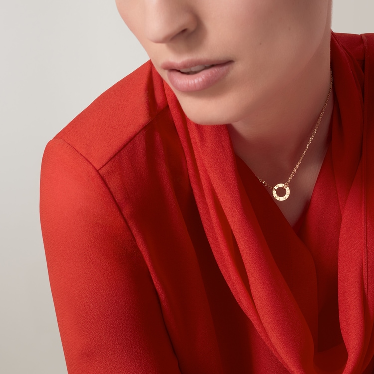 Replicate LOVE pendant, 2 diamonds(1:1 replica)