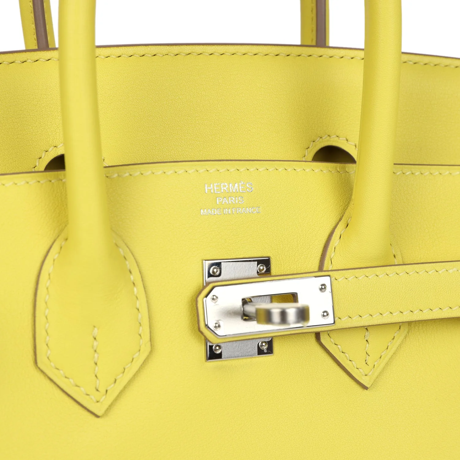 Replicate Hermes Birkin 25 Lime Swift Palladium Hardware(1:1 replica)