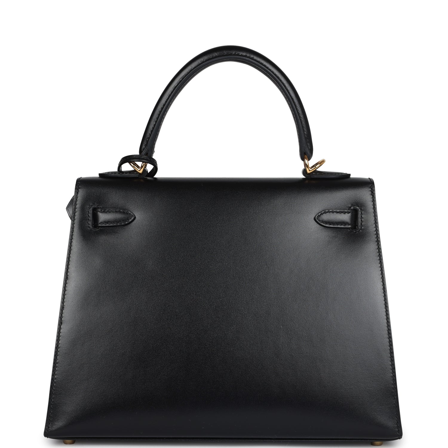 Replicate Hermes Kelly Sellier 25 Black Box Gold Hardware(1:1 replica)