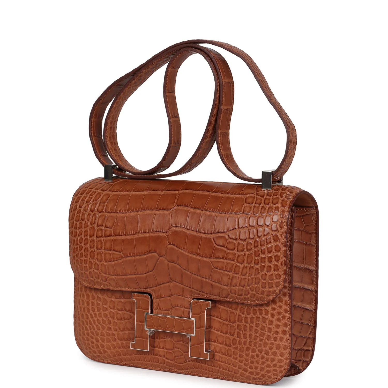 Replicate Hermes Constance 1-24 Gold Matte Alligator Marquette Palladium Hardware(1:1 replica)