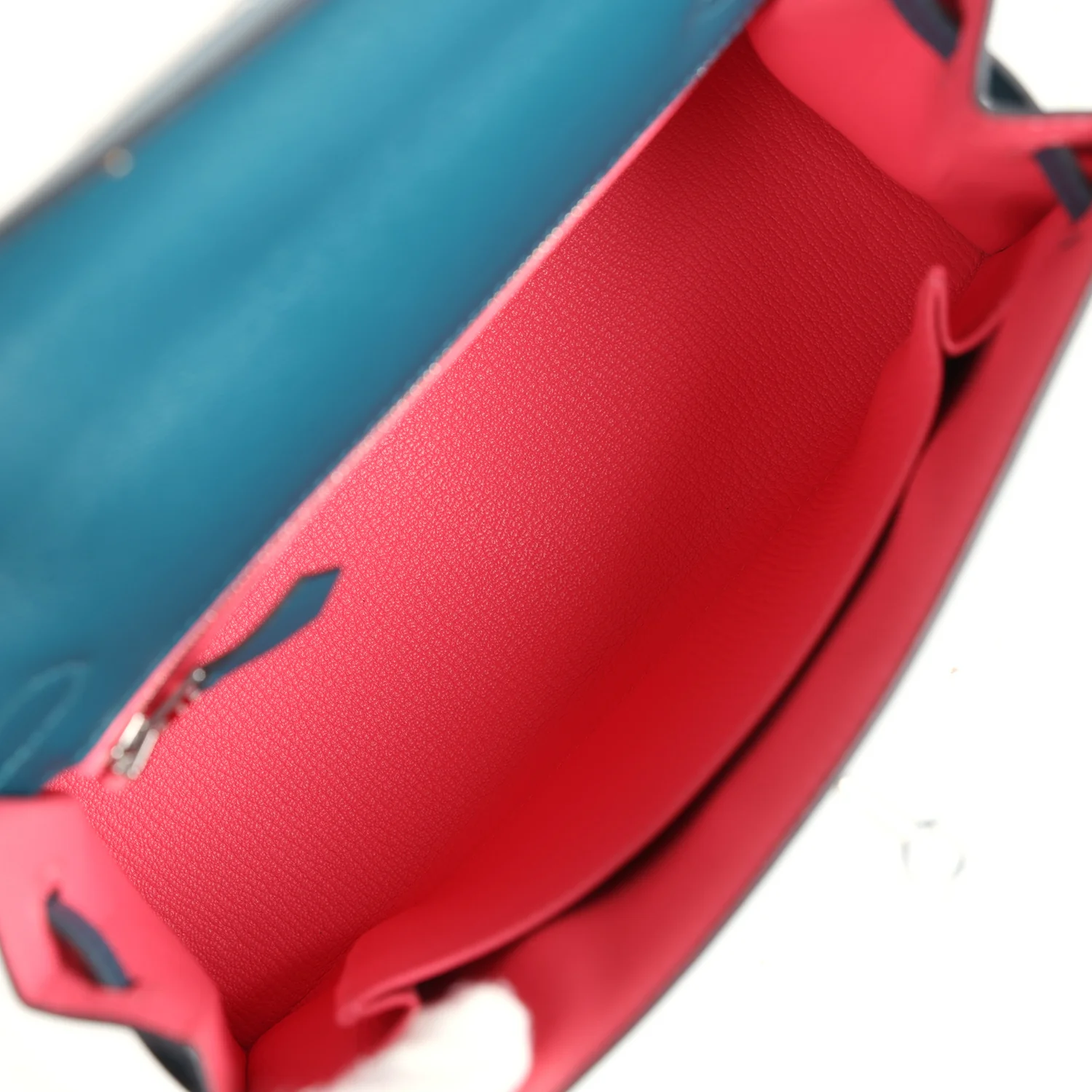 Replicate Hermes Kelly Sellier 25 Vert Bosphore Verso Madame Palladium Hardware(1:1 replica)