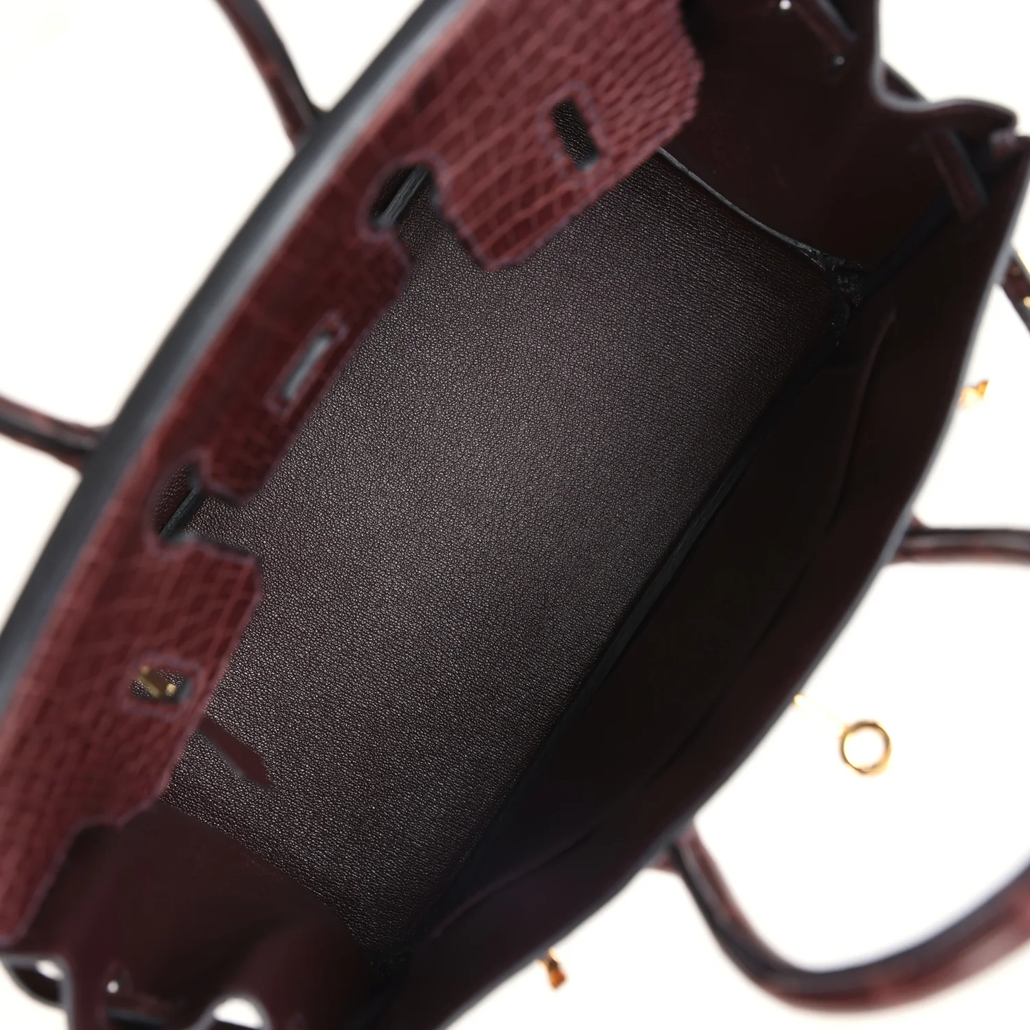 Replicate Hermes Birkin 25 Rouge Sellier Matte Porosus Crocodile Gold Hardware(1:1 replica)