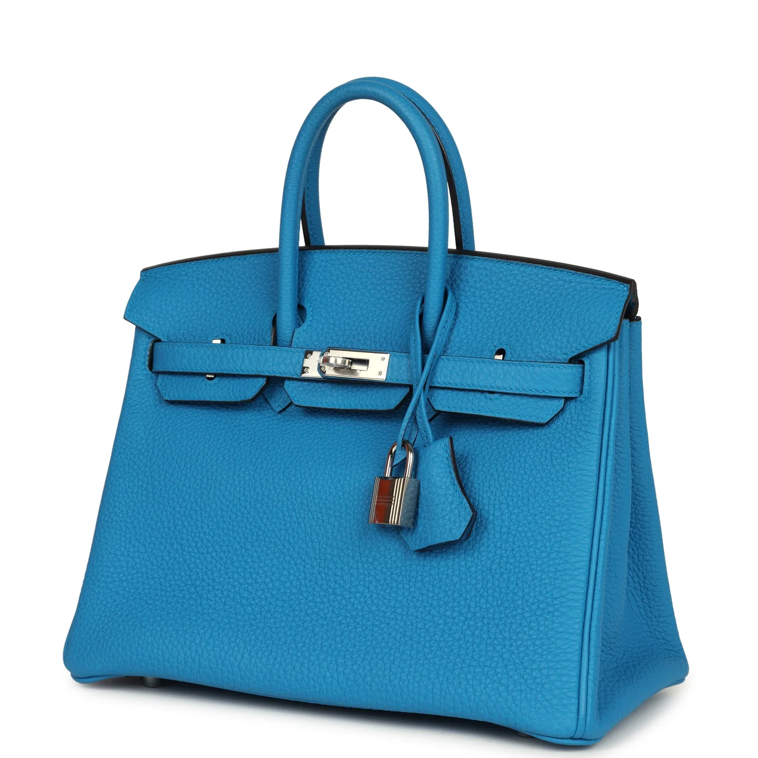 Replicate Hermes Birkin 25 Bleu Zanzibar Togo Palladium Hardware(1:1 replica)