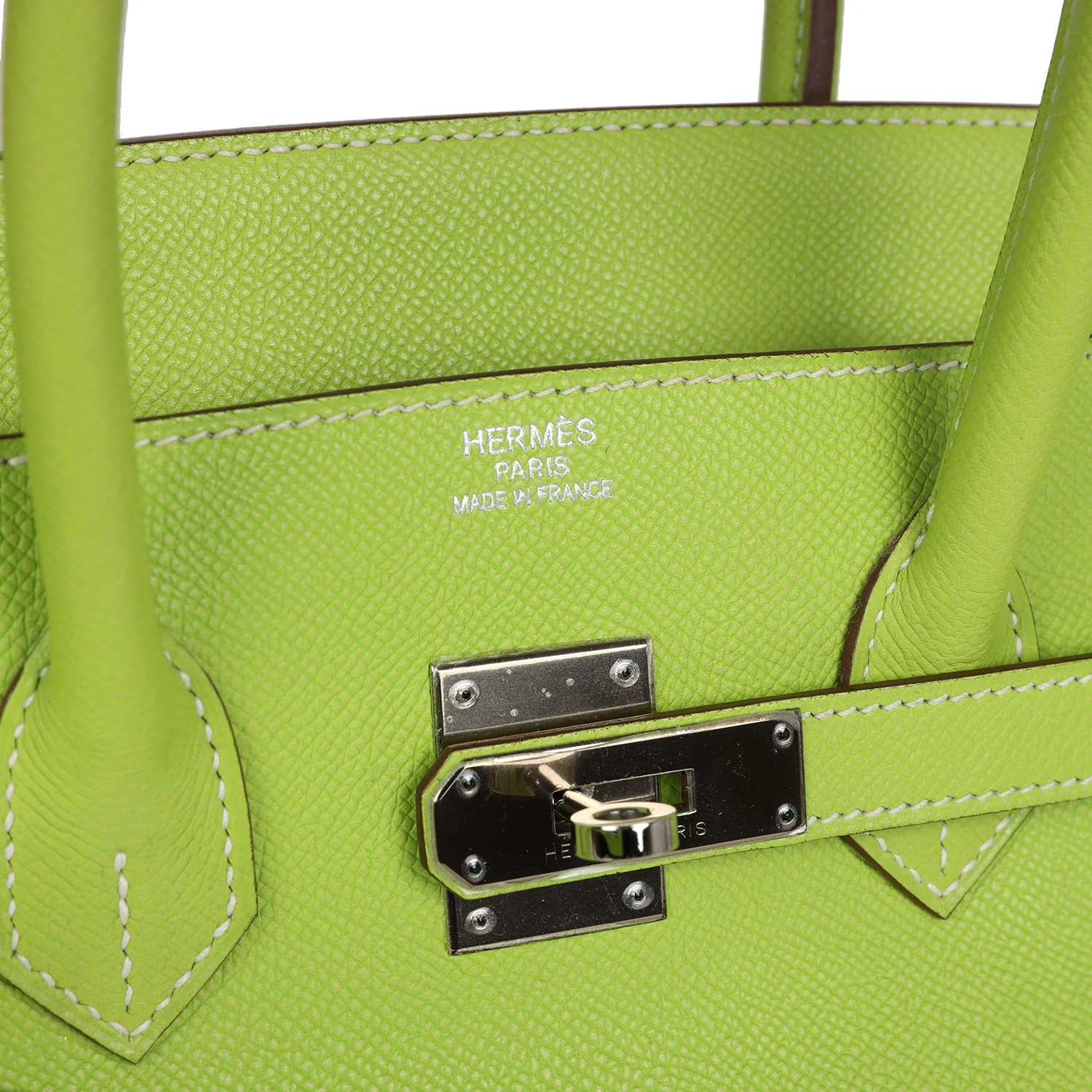 Replicate Hermes Birkin 35 Kiwi Candy Epsom Palladium Hardware(1:1 replica)