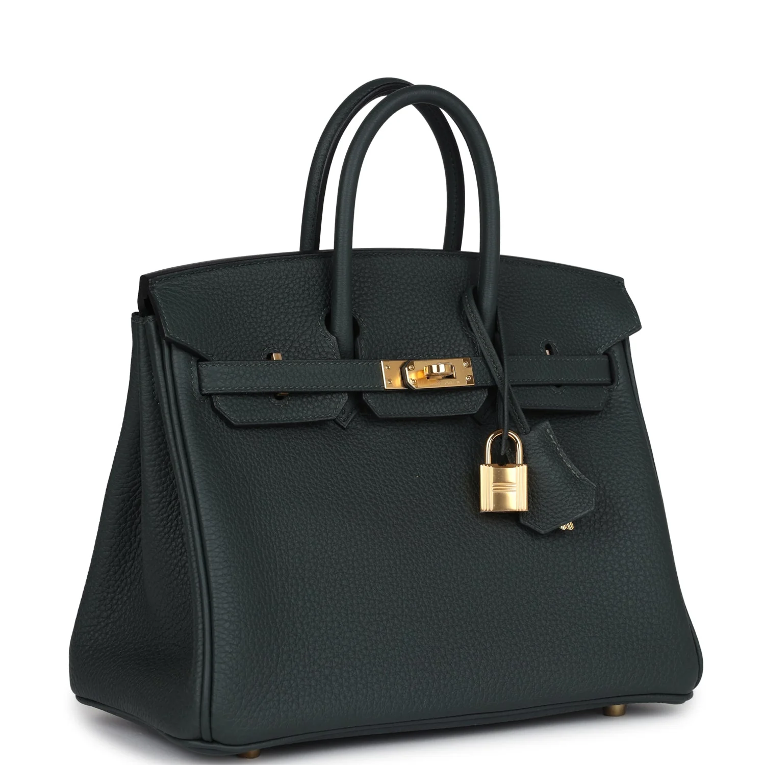 Replicate Hermes Birkin 25 Vert Fonce Togo Gold Hardware(1:1 replica)
