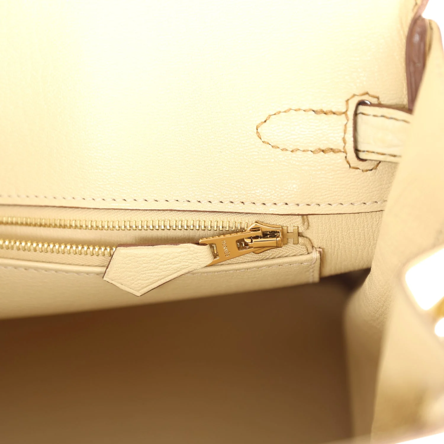 Replicate Hermes Special Order (HSS) Birkin 25 Vanille Matte Alligator Brushed Gold Hardware(1:1 replica)