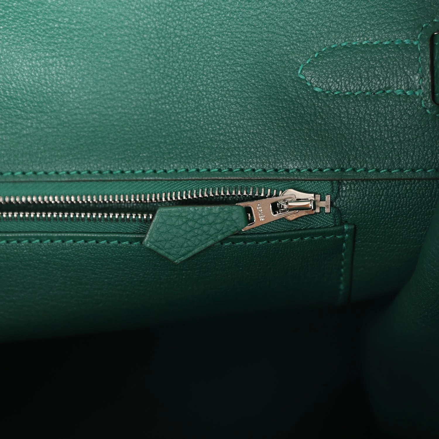 Replicate Hermes Birkin 35 Vert Moyen Togo Palladium Hardware(1:1 replica)