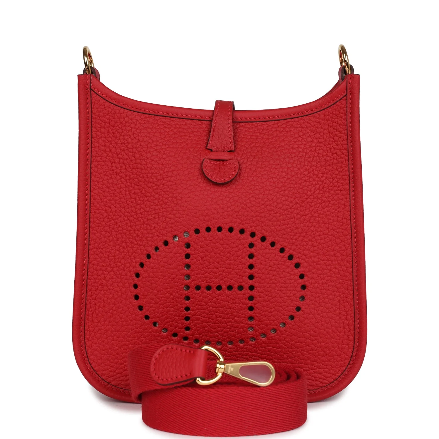 Replicate Hermes Evelyne TPM Vermillon Clemence Gold Hardware(1:1 replica)