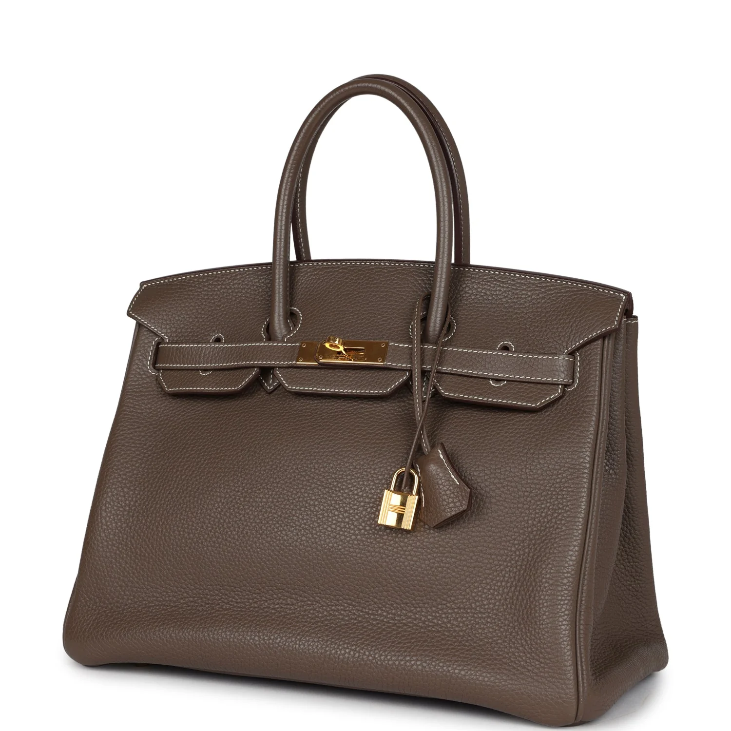 Replicate Hermes Birkin 35 Etoupe Togo Gold Hardware(1:1 replica)
