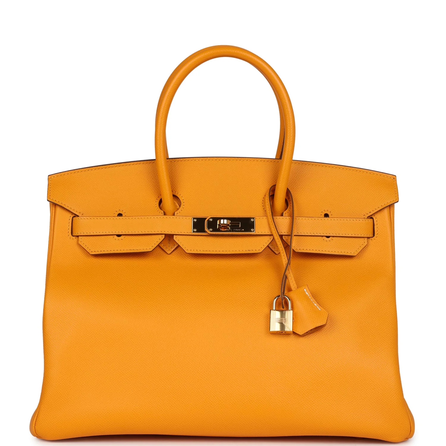 Replicate Hermes Birkin 35 Jaune D'Or Epsom Gold Hardware(1:1 replica)