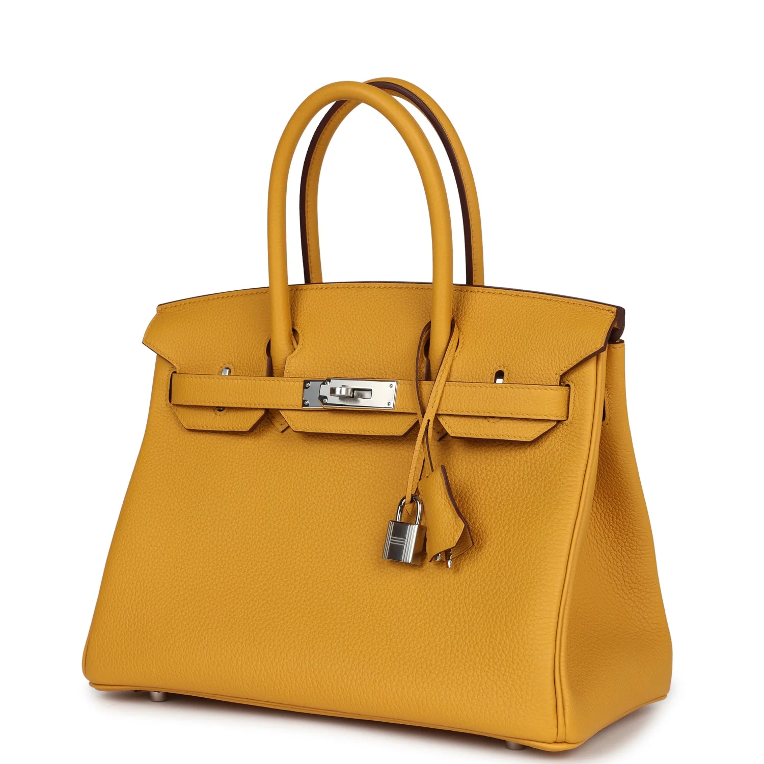 Replicate Hermes Birkin 30 Jaune Ambre Togo Palladium Hardware(1:1 replica)